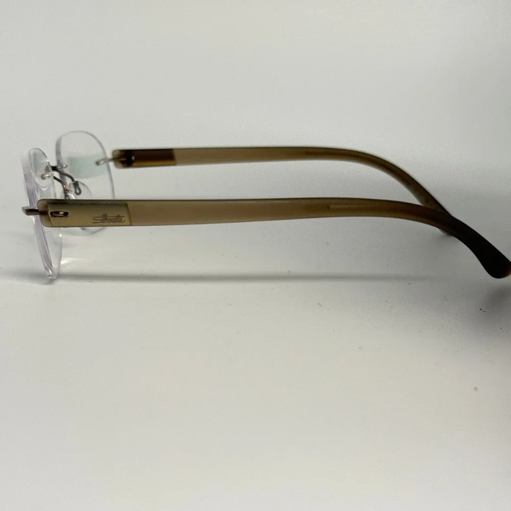 Silhouette 7608 40 6055 Rimless Eyeglasses Brown Bronze 19 140‎ Austria Titanium